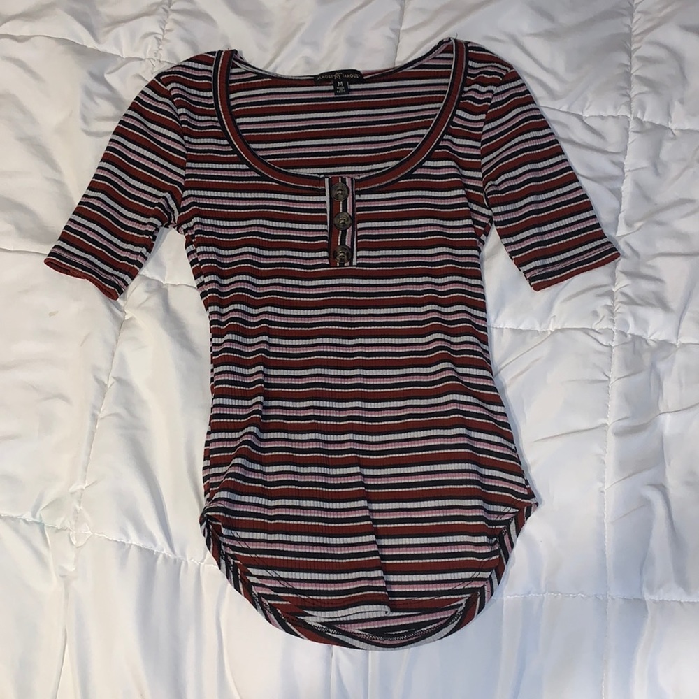 Almost Famous Fitted Striped Top size M